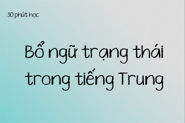 bổ ngữ trạng thái trong Bwin là gì