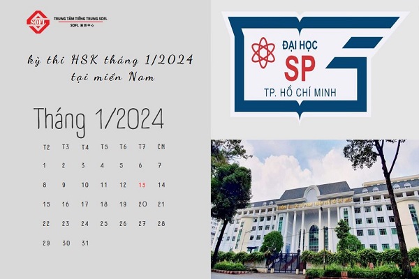 thi hsk tháng 1 năm 2024 tại miền Nam